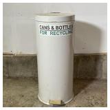 BRABANTIA RECYCLING CAN | With slideout galvanized liner, having a step hinged lid; h. 26-1/2 x dia.