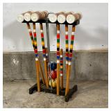CROQUET SET | Forster, Made in USA, with 6 mallets 