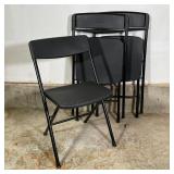 (8pc) COSCO FOLDING CHAIRS | Black folding chairs; h. 28-3/4 x w. 17-1/4 x 15 in. (open); h. 35 in. 