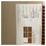 UPHOLSTERED HIGH BACK CHAIR | Upholstered with red stitched pattern fabric; h. 45 x w. 33 x d. 37 in