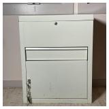 METAL TOOL CHEST | Locking tool storage cabinet; h. 28 x w. 22 x d. 12 in. 