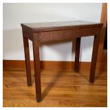 SMALL WOOD TABLE | h. 30-1/2 x w. 32-1/4 x d. 16-1/2 in. 
