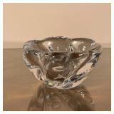 ORREFORS CRYSTAL GLASS BOWL | With etched signature on the bottom, no. F2611-21; h. 4 x dia. 6-1/4 i