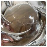 ORREFORS CRYSTAL GLASS BOWL | With etched signature on the bottom, no. F2611-21; h. 4 x dia. 6-1/4 i