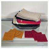 GROUP MISC. TABLE LINENS | Including placemats and beaded coasters 