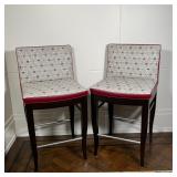 PAIR BRIGHT CHAIR Co. STOOLS | 863 "Echo" counter-height bar stools by the Bright Chair Company, the
