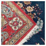 PERSIAN PRAYER RUG | With flowers and vines within a red border