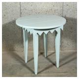 MAINE COTTAGE SIDE TABLE | Small light blue-painted side table: "The Round Toothy Table" by Maine Co