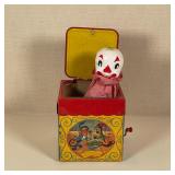 VINTAGE JACK-IN-THE-BOX | Mattel Creations Jack in the Music Box featuring "Jolly-Tune" the clown; h