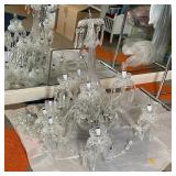 WATERFORD CRYSTAL CHANDELIER | Fancy Waterford Crystal chandelier type C12 with two tiers of lighted