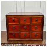 ASIAN APOTHECARY CABINET | Having nine small drawers; 14-1/2 x 19 x 14 in. 