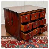 ASIAN APOTHECARY CABINET | Having nine small drawers; 14-1/2 x 19 x 14 in. 