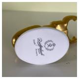 GILT PORCELAIN SCARAB | Reichenbach, Germany; h. 2 in. 