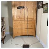 PATINATED FLOOR LAMP | With dimmer type switch; h. 57 in. (adjustable) 