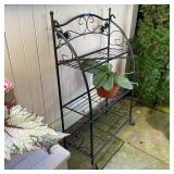 PAIR WIRE PLANT STANDS | Largest 56 x 28 x 10 in.; smaller 35 x 22 x 10 in. 
