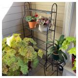 PAIR WIRE PLANT STANDS | Largest 56 x 28 x 10 in.; smaller 35 x 22 x 10 in. 