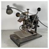 FRANKLIN MANUFACTURING GOLD LEAF MACHINE | For applying gold or silver lettering to fabrics, etc., v