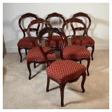 (6pc) ANTIQUE HAIRPIN BACK CHAIRS | h. 36 x 17 x 22 in. 