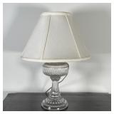 ANTIQUE GLASS LAMP | h. 16 in. 