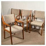 (4pc) VEULE DANISH MODERN CHAIRS | Made in Denmark, stamped on the bottom, including 2 armchairs and