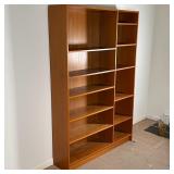 WOODEN BOOKSHELF | h. 72 x 48 x 12 in., excellent condition 
