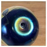 FREUND ART GLASS | including a vase with tapering neck (h.6-1/2 x dia. 6 in.) and a cylindrical cup 