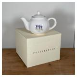 POTTERY BARN TEAPOT | in original box; l. 11 in. 