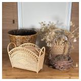 (4pc) BASKETS | largest 14 x dia. 18 in. 