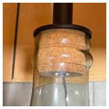 PAIR SIMILAR POTTERY BARN LAMPS | Recycled glass vase lamp 