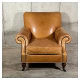 BROOKLYN LEATHER ARMCHAIR | By Pottery Barn, made to order Burnished Bourbon leather finish...