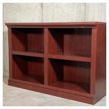QUAD SECTION BOOKCASE | Heavy solid wood bookcase with four large sections and adjustable shelves