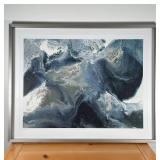 OCEAN FLOW MIXED MEDIA PRINT | Print on textured paper, titled 