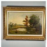 H. EICHENHAUER (19th/20th Century) | Pondside landscape, signed and dated 1897 lower right; overall 