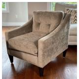 PAIR VELVET ARMCHAIRS | h. 33 x w. 28 x d. 34 in.
