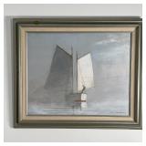 RICHARD C. HASENFUS (American, b. 1932) | "Sea Mist" Wiscosset Maine; Oil on canvas; Signed and dat