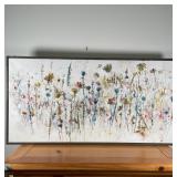 GICLEE PRINT of FLOWERS | Textured giclee print showing an abstract display of flowers with gilt hig