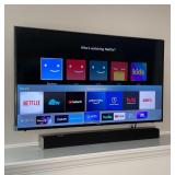SAMSUNG TV & SOUNDBAR |Including a Samsung 55 inch smart tv and a Vizio sound bar; tested functionin