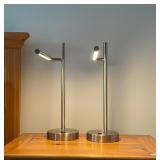 PAIR CONTEMPORARY BAR FORM LAMPS