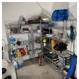 (3pc) METRO SHELVING | including a three-foot section, a four-foot section, and a corner section wit