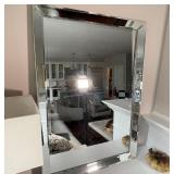 Excellent condition and clean, with paneled beveled mirror frames; 40 x 28 in. (each)