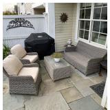 (4pc) OUTDOOR FURNITURE SUITE | Northcape International, including two armchairs, a low table, and a
