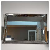 BEVELED GLASS MIRROR | Having panels; 28 x 40 in.
