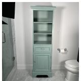 GREEN PAINTED CABINET | 65 x 20 x14