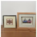(2pc) M. TAKABE ORIGAMI ART  | Origami art, one in a shadowbox frame, the other in a typical frame; 