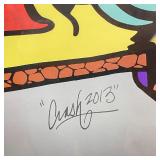 by Bronx graffiti artist John "Crash" Matos dated 2013; 40 x 28 in. framed