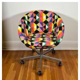 COLORFUL IKEA OFFICE CHAIR | On casters; 32 x 27 x 26 in.
