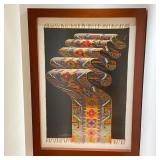 MARCELINO POMATAYLLA WEAVING | Beautifully woven contemporary mat showing a folded runner with drama