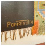 signed "Pomataylla"; 48 x 32 in. (weaving); 58-1/2 x 42-1/2 in. (overall)
