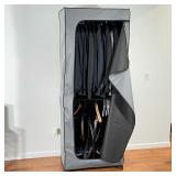 COVERED GARMENT STORAGE | h. 79 x 30 x 20 in.