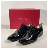 SALVATORE FERRAGAMO TUX SHOES | Size 9-1/2 D, excellent condition, left shoe has small dent on toe